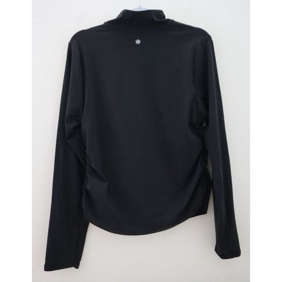 Athleta 88373-00 Women's Sz L Black Transcend Half Zip Long Sleeve Top - Picture 2 of 13